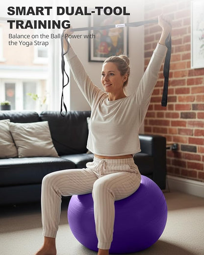 Trideer Exercise Ball for Yoga, Pilates & Fitness – Stability Ball Equipment