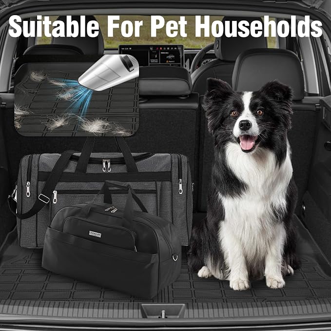 Yakitoko 3D TPE Car Trunk Cargo Liner Mat for Volkswagen Atlas 2018-2026 6/7 Seat with Backrest Mat Custom Fit All-Weather Waterproof Floor Protection, Heavy Duty & Odorless