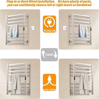 Towel Warmer Brushed Heated Towel Rack