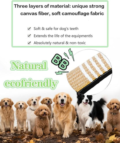 Clysoru Tug Toy for Dogs Squeaky Toy with 2 Strong Handles Lasting Training Equipment Puppy to Large Dog Interactive Toys of War Pull Indestructible Rope Pet Crinkle Teething (Black)
