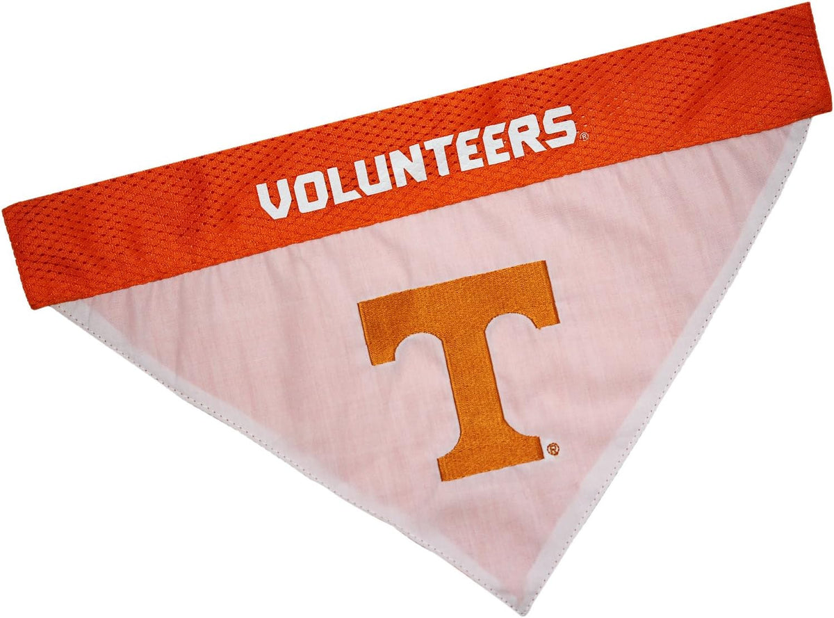 Pets First Collegiate Pet Accessories, Reversible Bandana, Tennessee Volunteers, Large/X-Large