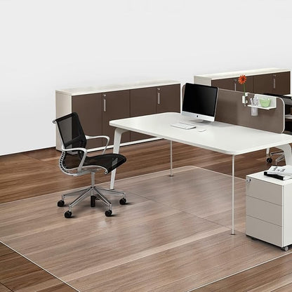 SALLOUS Chair Mat for Hard Floors, 60" x 75" Office Chair Mat for Hard Surface, Vinyl Floor Mat for Gaming Chairs, Multi-Purpose Floor Protector Desk Mat for Home Office (Clear)