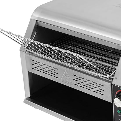 2400W Stainless Steel Countertop Bread Oven, Commercial Toaster Conveyor