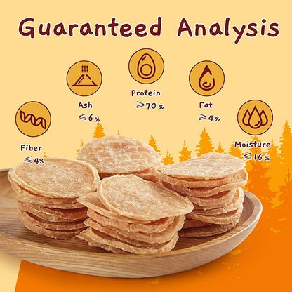 Jungle Calling Dog Treats, Single Ingredient Chicken Chips, Crunchy Jerky Chip Training Treat for Small Medium Large Breed Dogs, 6 oz