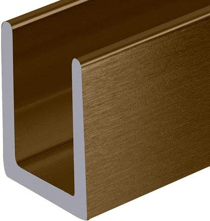 Brixwell SDCD38BBRZ-CCP36 Brushed Bronze 3/8" Fixed Panel Shower Door Deep