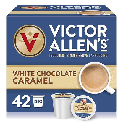 Victor Allen's Coffee White Chocolate Caramel Flavored Cappuccino, Single Serve