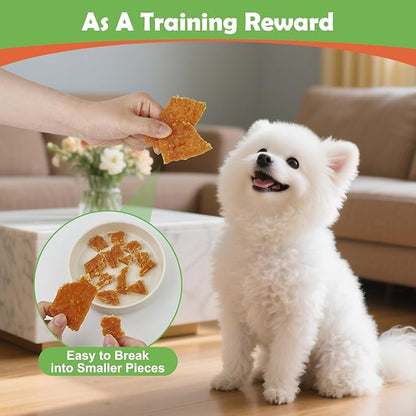 MON2SUN Dog Treats Chicken Jerky Pumpkin Flavor, Rawhide-Free, Gluten-Free, Healthy Jerky Snacks for Small Dogs, 10.6 oz