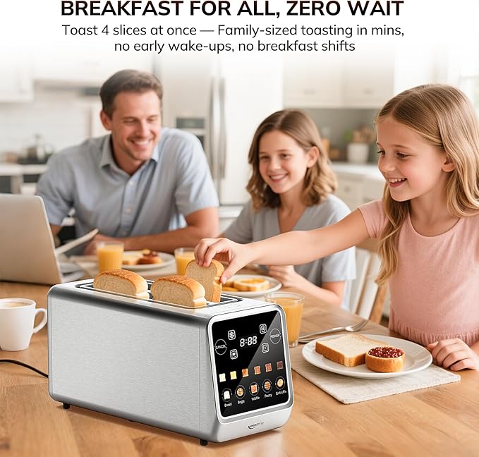 Keenstone Toaster 4 Slice, Digital Smart Toaster
