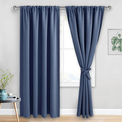 JIUZHEN Dusty Blue Blackout Curtains