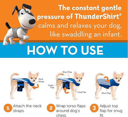 ThunderShirt Breeze for Dogs, Small, Aqua, Extra Breathable Mesh Fabric, Dog Anxiety Relief Vest for Every Day Stress & Calming During Thunder Storms and Fireworks