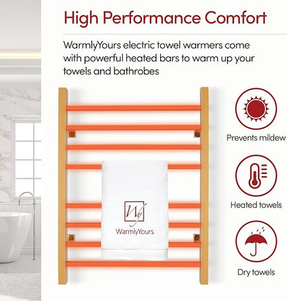 WarmlyYours Heated Towel Rack for Bathroom