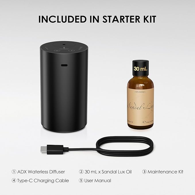 Airversa Waterless Essential Oil Diffuser Starter Kit