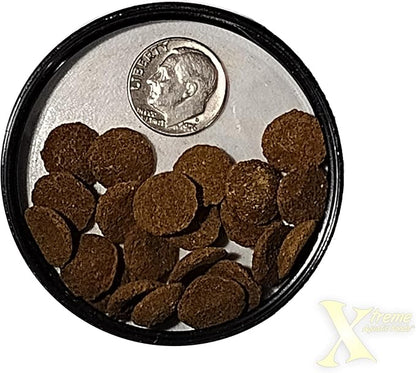 Xtreme Scrapers Wafers - Premium 14mm Fast-Sinking Fish Food – Nutrient & Cellulose Rich Ideal for Nocturnal Feeders, Catfish, Plecostomus Species, and Loaches – USA Farm Grown (18oz)