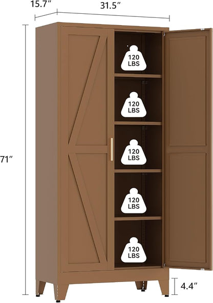 71" Tall Pantry Cabinet, Kitchen Pantry Storage Cabinets