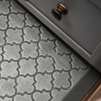 WellnessMats Trellis Collection Anti-Fatigue Floor Mat, Polyurethane – Ergonomic Support Pad for Home, Kitchen, Garage, Office Standing Desk – Water Resistant - Made in USA