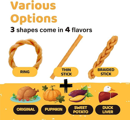 iPaw Turkey Dog Treats, All Natural Human Grade Dog Treat, Suitable for Training chew, US Sourced Raw Material, Hypoallergenic, Rawhide Alternative, Ring (Duck Liver)
