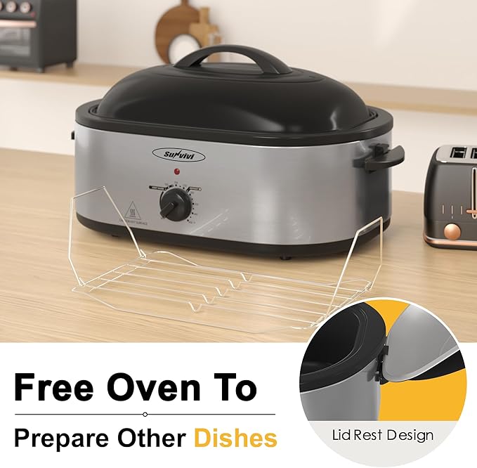 Sunvivi 22lb 18-Quart Roaster Oven, Electric Roaster Oven