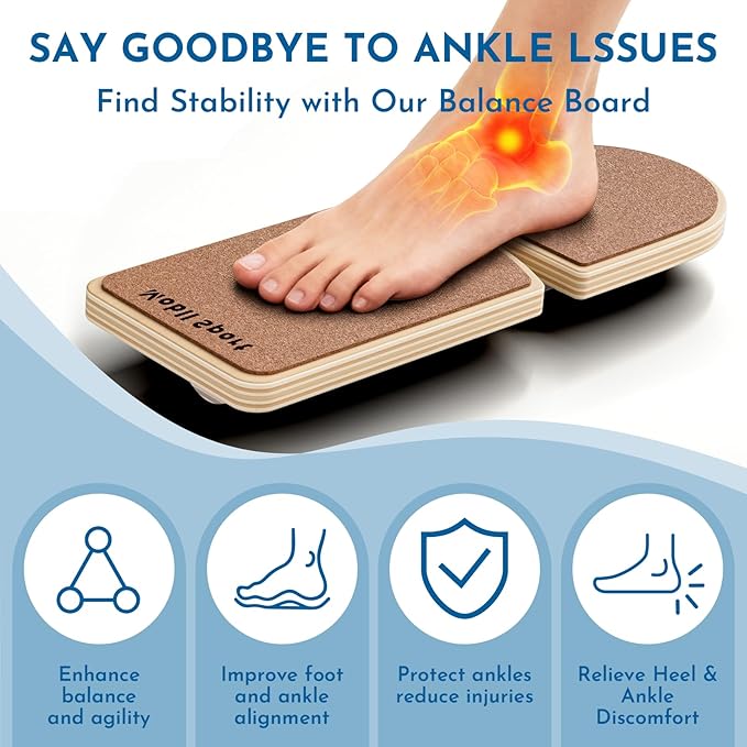 Ankle Balance Board Foot Strengthener Trainer, Single Leg Balance Board & Ankle