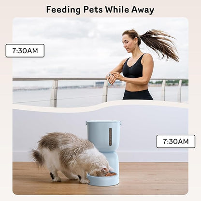 Automatic Cat Feeder and Water Dispenser FW1, Wire or Battery Cat Food