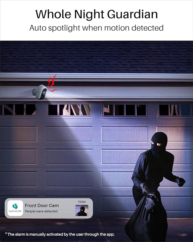 WUUK Security Cameras Wireless Outdoor, Indoor Camera, Home Surveillance System