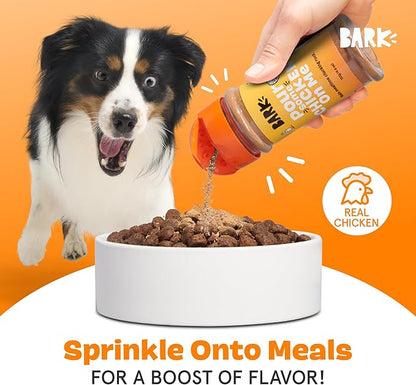 Barkbox Chicken Dog Treat Topper, High Protein Ingredients for All Breeds, Rosemary Extract for Large & Small Breeds, Elevate Dog Food Dining - Shake & Pour for Dog Bowls