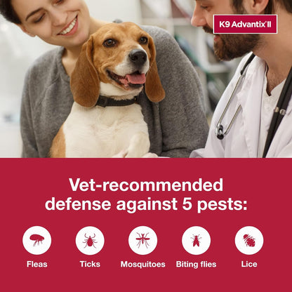 K9 Advantix II Small Dog Vet-Recommended Flea, Tick & Mosquito Treatment & Prevention | Dogs 4-10 lbs. | 4-Mo Supply