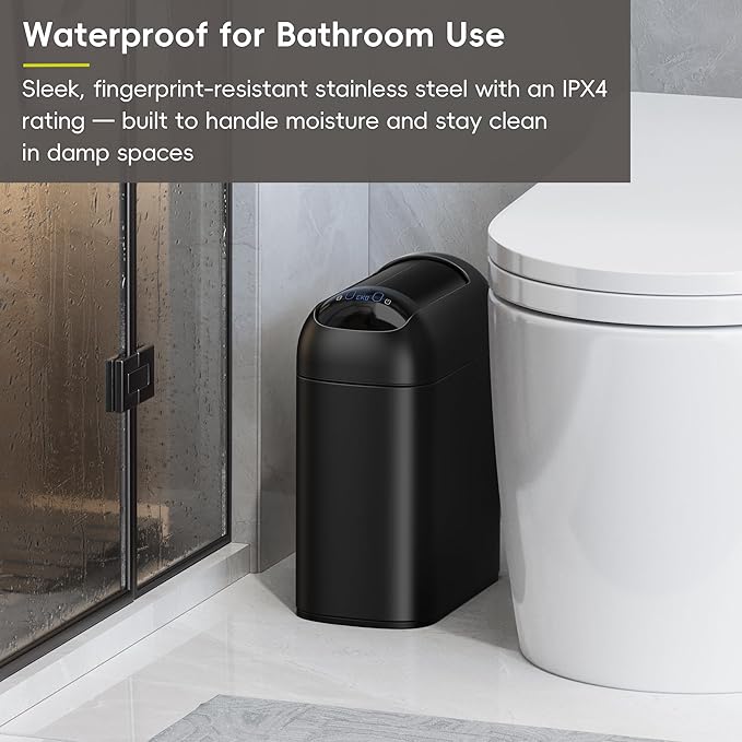 EKO Astro Slim Sensor Trash Can, 10L / 2.6 Gallon Touchless Garbage Bin