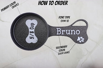 Personalized Dog Food Scoop Custom Scooper Pet Kibble Scoop Food Dispenser Dog Measuring Cup Custom Pet Accessories Gift Idea For Dog Lover (4oz - 1/2cup)