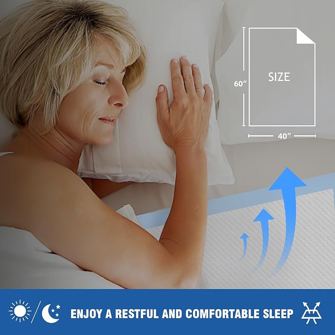 MILDPLUS Bed Pads Disposable 40"X60" Chucks Pads Oversized Underpads with 200 Gram, Super Absorbent Pee Pads Disposable Mattress Pads Incontinence Pads for Adults, Elderly, Pets [100x150CM, 30pcs]