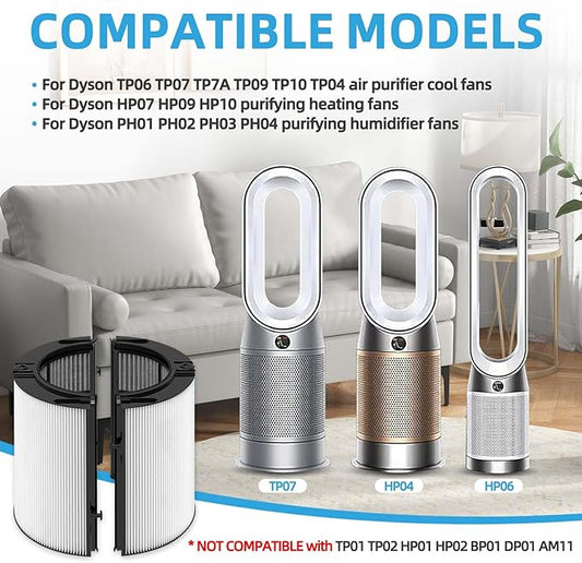 2-in-1 360° Combi Glass Carbon Replacement Filter