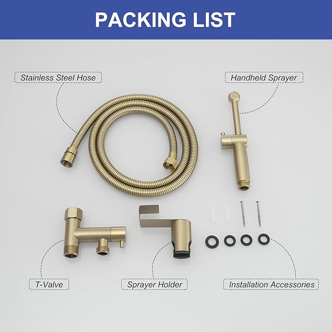 Handheld Bidet Sprayer for Toilet, Handheld Sprayer Attachment for Toilet
