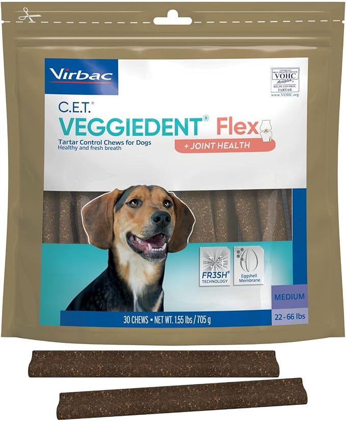 Virbac C.E.T. VEGGIEDENT Flex Tartar Control Chews
