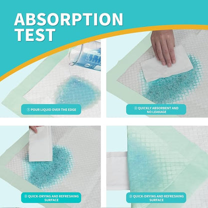 MILDPLUS Extra Large Disposable Bed Pads 40"X36" Chucks Pads for Adult | Super Absorbent Underpads, 130G Heavy Duty, Waterproof, For Incontinence, Protection Pads for Bed, Sofa, and Chair