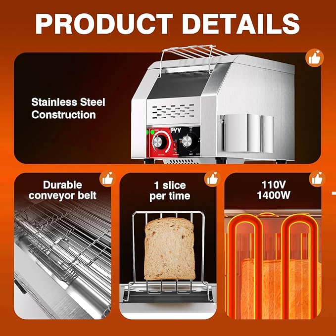 PYY Commercial Conveyor Toaster