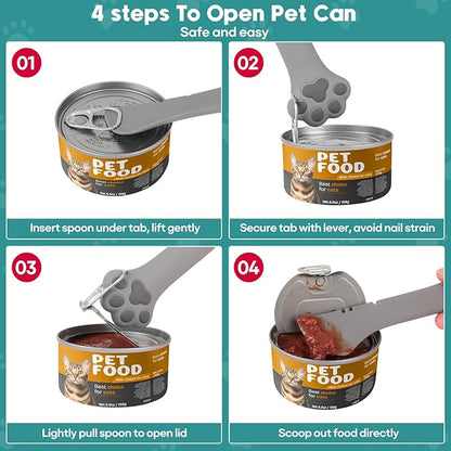 Canned Dog Food Storage Lids,Reusable Airtight Can Cover Pet Food Sealer - Keeps Dog Food Lids Storage Can Fresh, dog Food Container Eliminates Odor, Easy To Use With SUS 304 Spoon,Can Opener