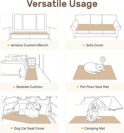 Couch Cover for Dogs, Washable Non Slip Sofa Covers for 3 Cushion Couch Pet Friendly Fuzzy Sofa Protector&Bed Mat for Pets (27.6"x70.9" Coffee)