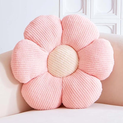 VBGYA Pink Flower Decorative Throw Pillows, Cute Daisy Shaped Plush Aesthetic Pillow, Soft 14.9" Floor Seat Cushion