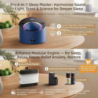 Sound Machine & Night Light, Premium Metal Shell