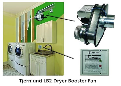 Tjernlund LB2 No-Clog, Zero Maintenance DEDPV Dryer Duct Booster Fan