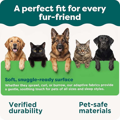 FurHaven Orthopedic Dog Bed for Medium Dogs, Perfect Comfort Sofa with Removable Bolsters with Orthopedic Egg Crate Foam for Joint Support, Washable Cover, Medium, Plush & Velvet Waves, Brownstone