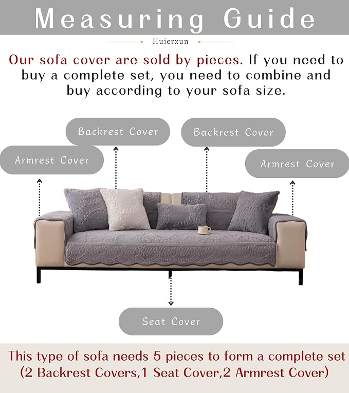 Grey Fuzzy Rabbit Plush Sofa Cover Cozy Warm Sofa Couch Covers with 3D Jacquard Leaf Pattern Non-Slip Easy-to-Install Shaggy Sofa Slipcover Prefect for Kids Dogs Cats Cats(Grey,36"x94")