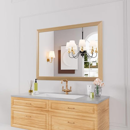 Amorho Bathroom Mirror, Hang Horizontally/Vertically, Suitable