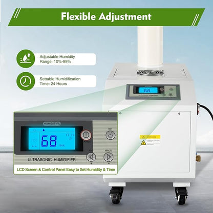 Humidifier Large Room, 10L 6.6Lbs/H Industrial Ultrasonic Mist Maker