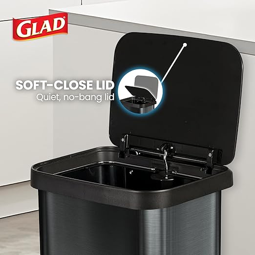 Glad Stainless Steel Step Trash Can