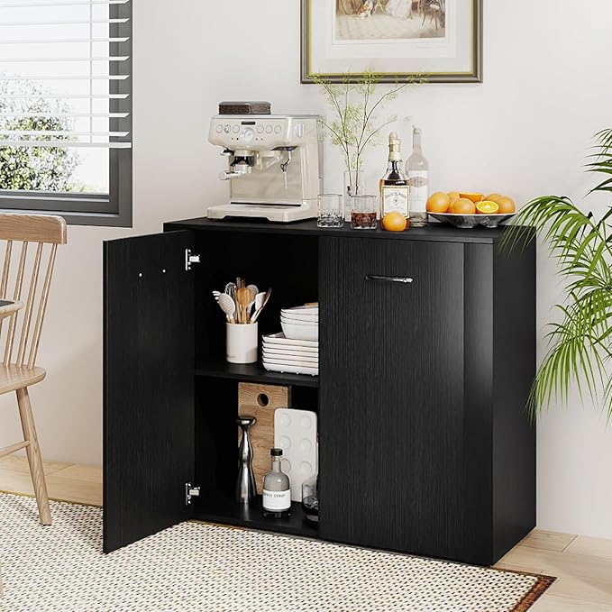 Giantex Modern Storage Cabinet, Anti-Tipping Device, Sturdy Metal Hings