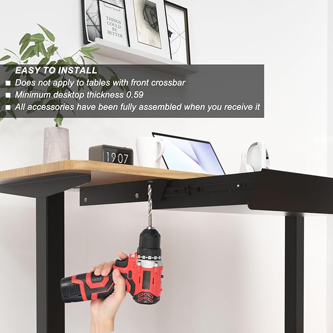 Large Under Desk Mounted Sliding Drawer