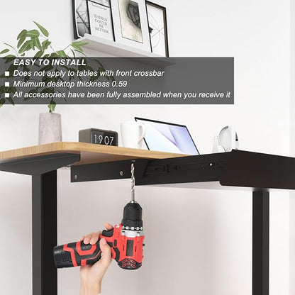 Large Under Desk Mounted Sliding Drawer
