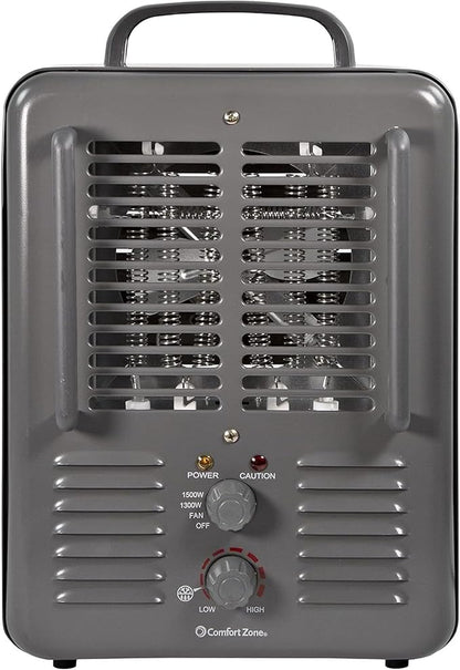 Comfort Zone Utility Space Heater, 1500W Electric Garage Heater