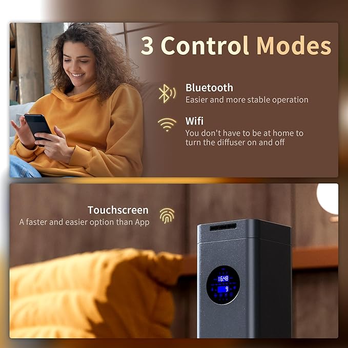 1500ml Scent Air Machine for Home, 4000 sq. ft Coverage Waterless Diffuser
