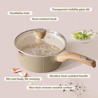 SENSARTE Ceramic Nonstick Sauce Pan